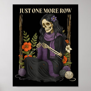 Poster Mais Uma Fileira Crochê Esqueleto Amigurumi Tricô