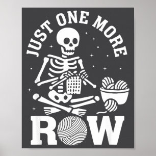 Poster Mais Uma Linha Crochê Esqueleto Crochê Tricô