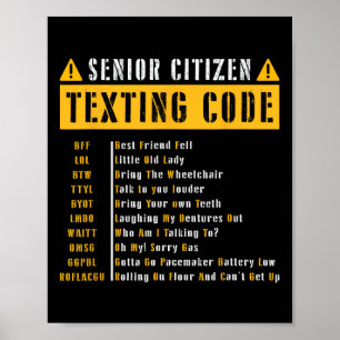 Poster Mais velho Cidadão Vintage Gift para Gra