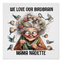 Mais velho Divertido Com Aves