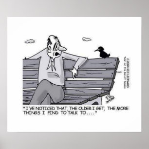 Poster Mais velho no Park Bench