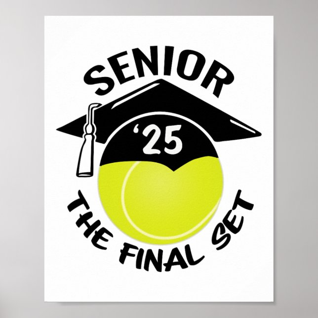 Poster Mais velho tênis 2025 Boné de formatura Final (Frente)