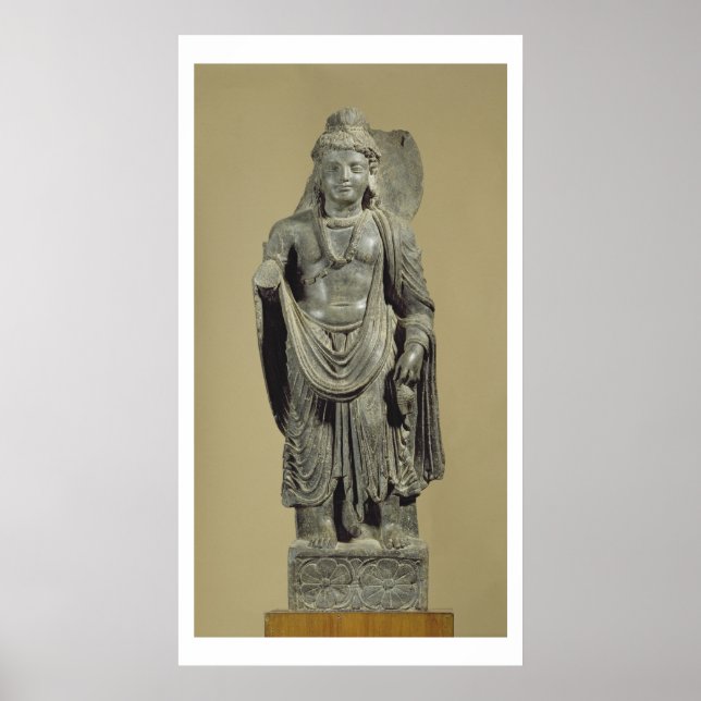 Poster Maitreya, Gandhara (cinza) (Frente)