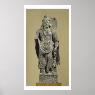Poster Maitreya, Gandhara (schist cinzento)