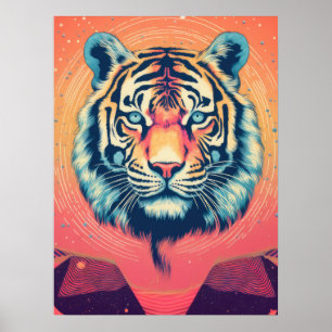 Poster Majestade Cósmica: O Tigre Radiante