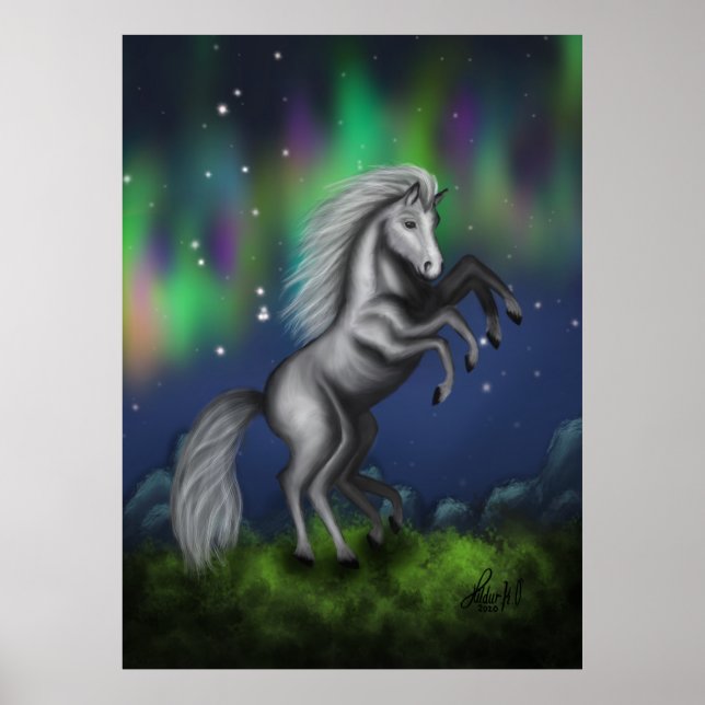 Poster Majestade de Sleipnir: Odin é Steed com Oito Perna (Frente)
