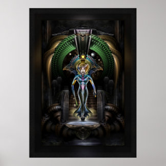 Poster Majestade de Trilia Fractal Fantasy Retrato FRM