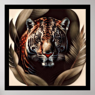 Poster Majestade Jaguar - Rei Da Selva
