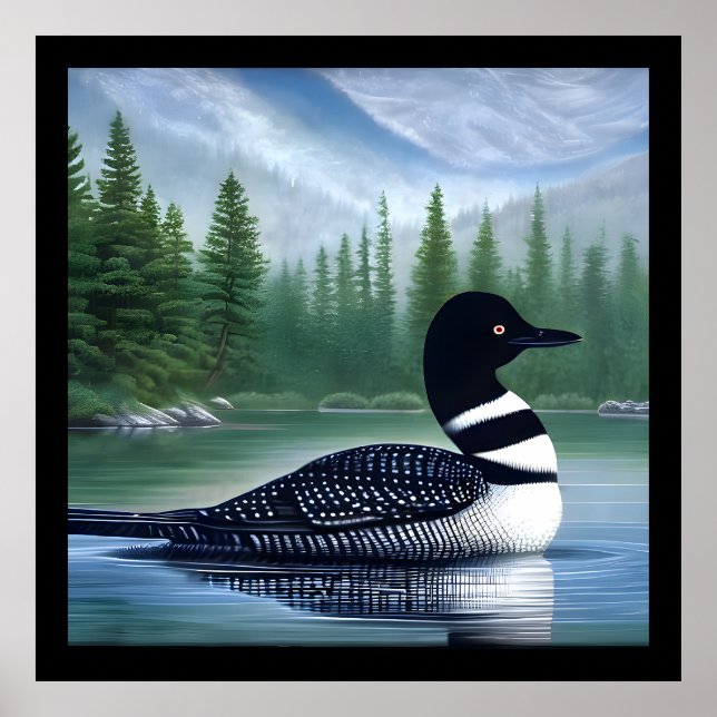 Poster Majestade Norte Wilderness Loon (Frente)