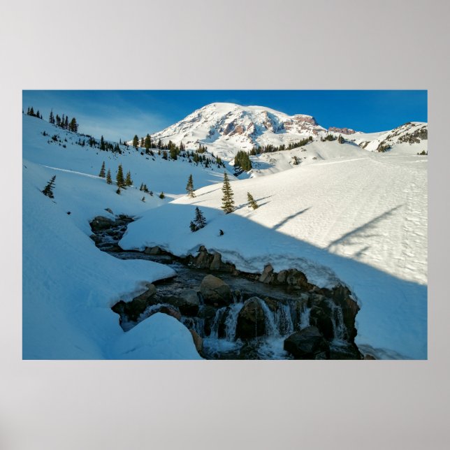Poster Majestade Snowbound Monte Rainier (Frente)