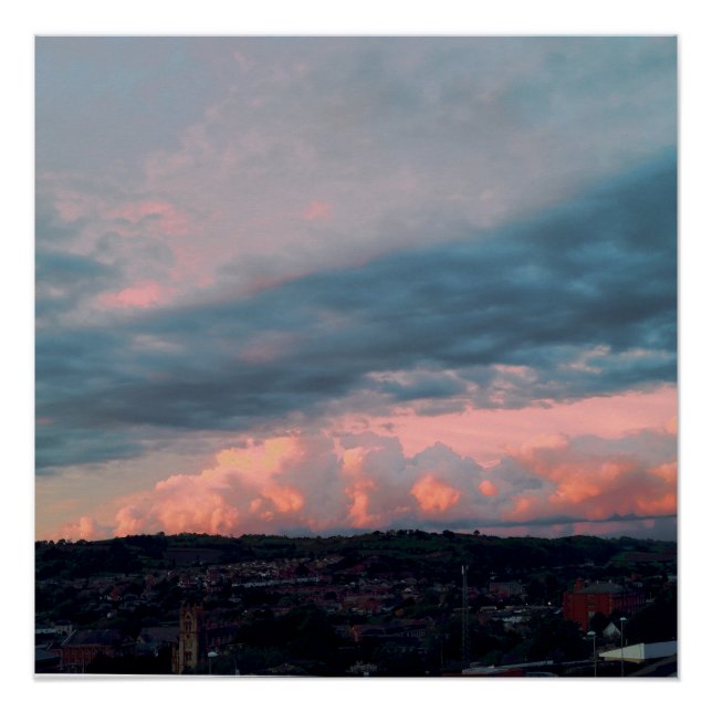 Póster Majestade Sunset no País de Gales (Frente)