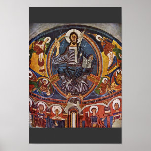 Póster Majestas Domini do Apse de San Clemente Deta