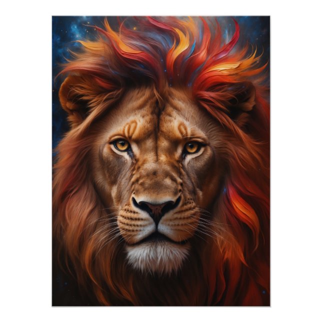 Póster Majestätischer Löwe  (Frente)