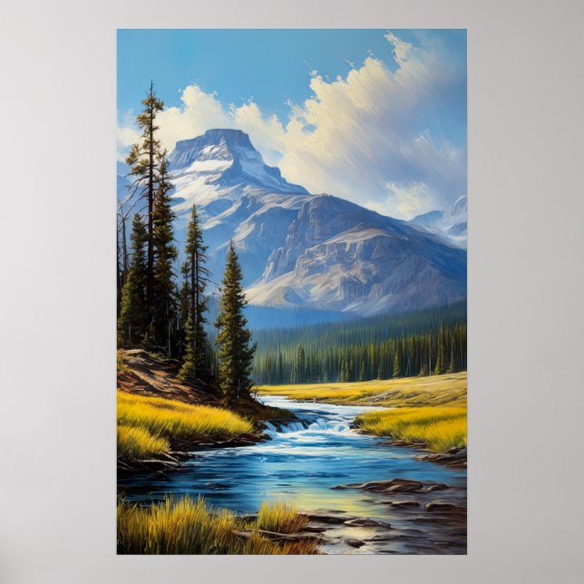 Poster MajEstatísticas Snowy Mountain (Frente)