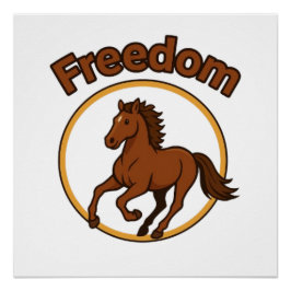 Póster **Majestic Arabian Horse in the Golden Desert**