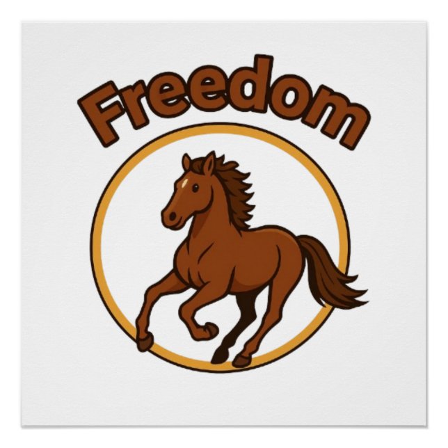 Póster **Majestic Arabian Horse in the Golden Desert** (Frente)