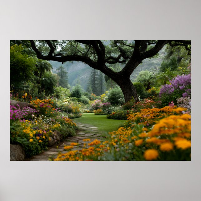 Poster Majestic Blossom Canopy Garden Path (Frente)