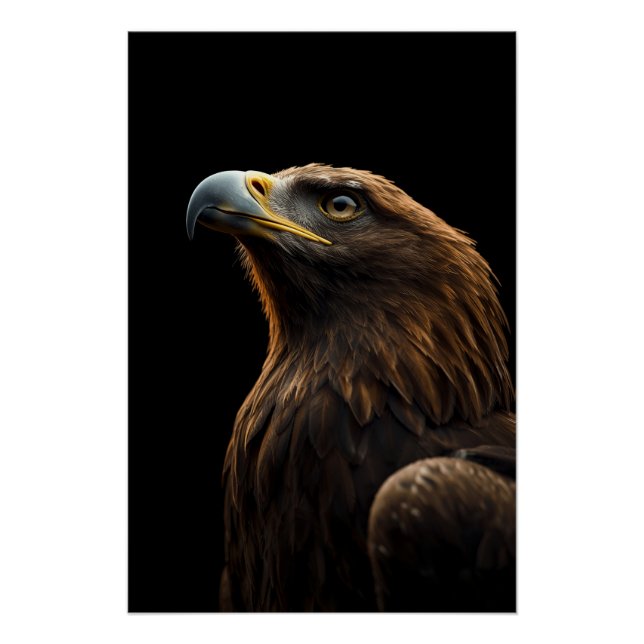 Póster Majestic Eagle Portrait, Strength Royal Confidence (Frente)
