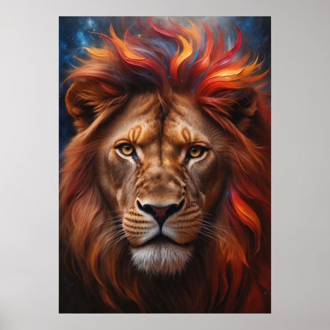 Poster Majestic Fire Lion (Frente)