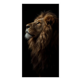 Póster Majestic Lion Portrait Strength & Royal Confidence