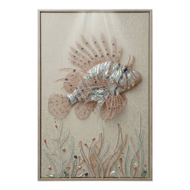 Póster Majestic Lionfish Ocean Wall Art (Frente)