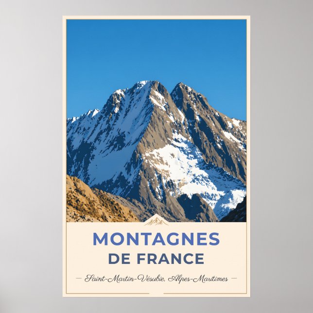 Poster Majestic Peaks of the French Alps (Frente)