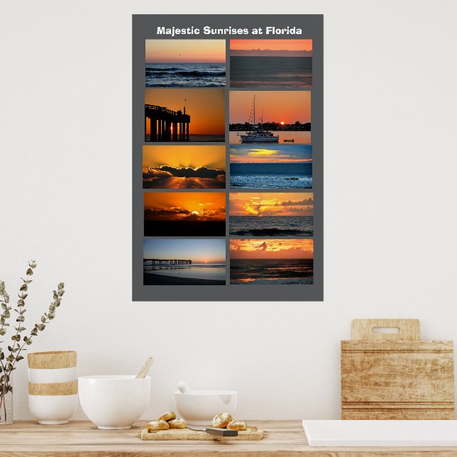 Poster Majestic sunrises at Florida (Cozinha)