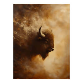 Póster Majestoso Bison, Poster de Buffalo