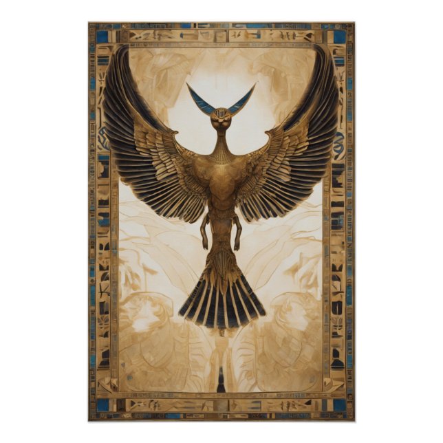 Póster Majestoso Voo da Besta Celestial (Frente)