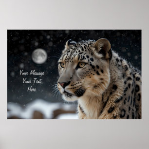 Poster Majnacional Leopardo Celestial da Neve