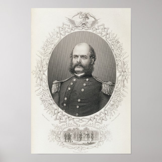 Póster Major-General Ambrose Everett Burnside (Frente)