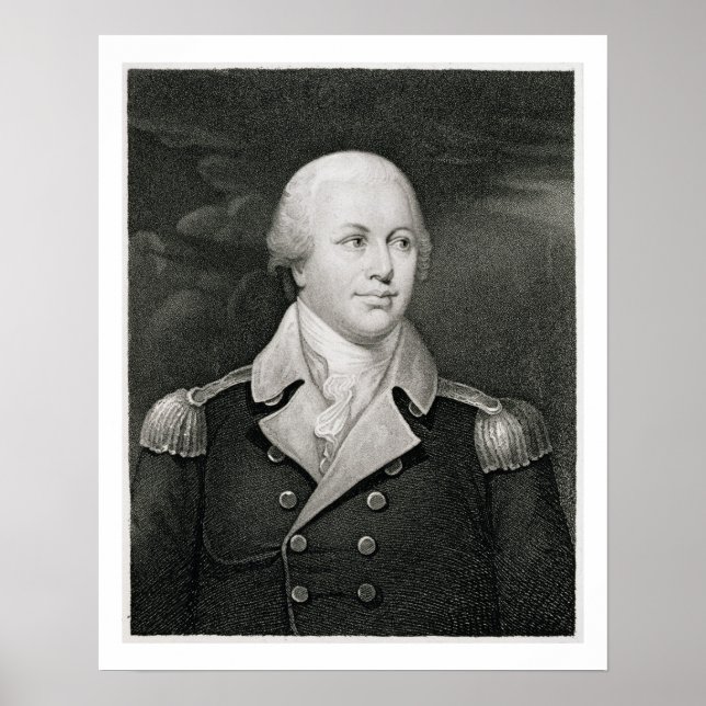 Poster Major-General Nathaniel Greene (1742-86), gravado (Frente)