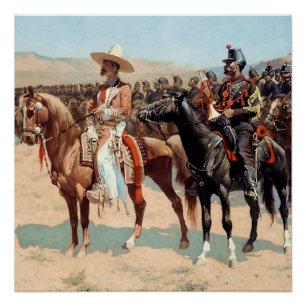 Póster Major mexicano por Frederic Remington (1889)