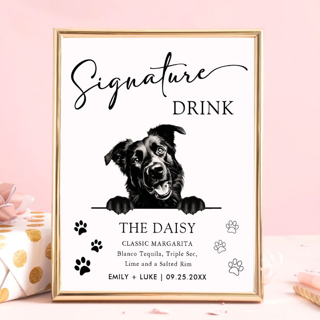 Poster Majorca Shepherd Dog Signature Drink Signature (Criador carregado)