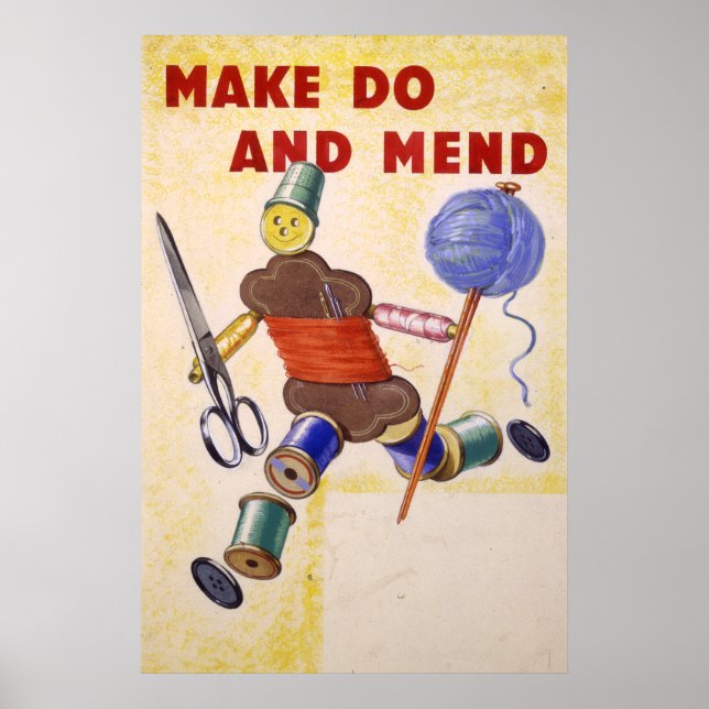 Poster Make Do And Mend poster, 1939-1945 (Frente)