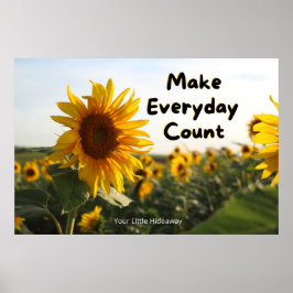 Poster "Make Everyday Count" Positive Quotation Wall art