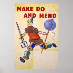 Poster Make faz e emenda o poster, 1939-1945