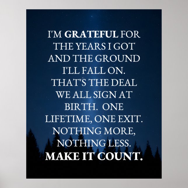 Poster Make Life Count  (Frente)