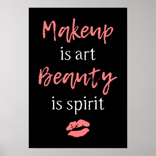 Poster Makeup é arte A beleza é espírito (Frente)