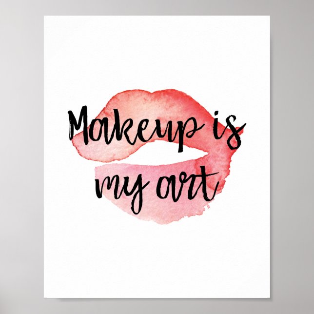 Poster Makeup É Minha Arte (Frente)