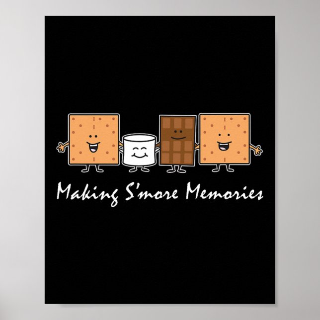 Poster Making Smore Memories Camping Campfire Smores Cart (Frente)