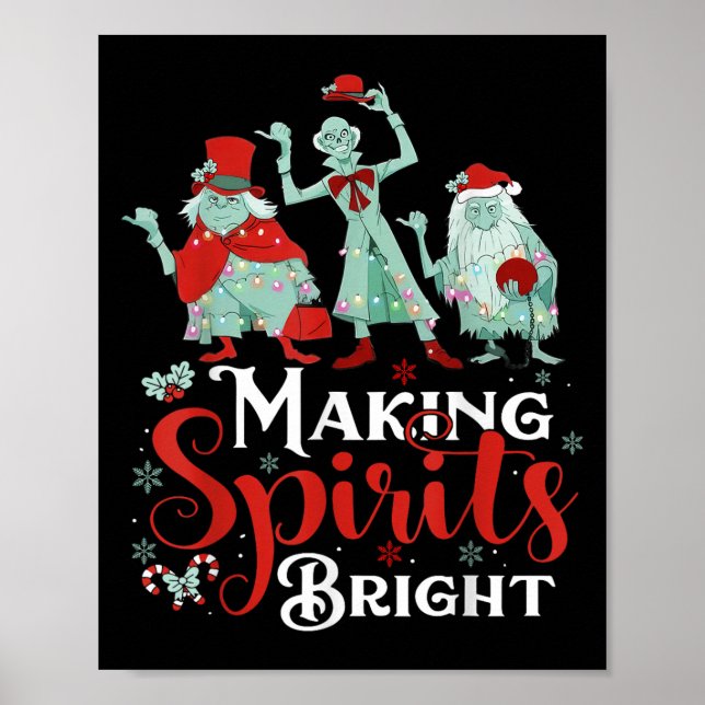 Poster Making Srits Bright Funny Retro Ghost Christmas Co (Frente)