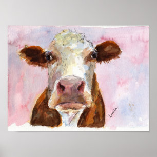 Poster mal-humorado da vaca