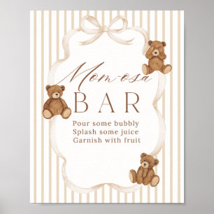 Poster Mal Podemos Esperar Chás de Bebê Elegantes momosa