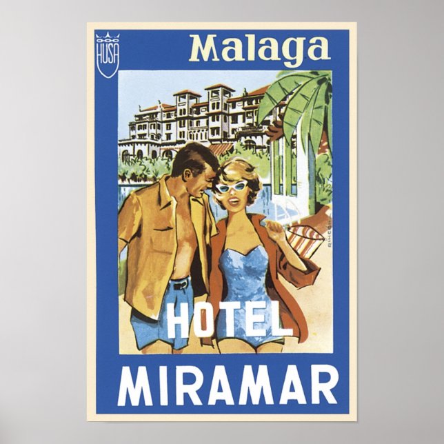 Póster Malaga Hotel Miramar (Frente)