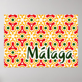 Poster Malaga street walls 1