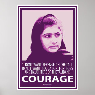 Póster Malala - imagem da coragem (séries roxas)
