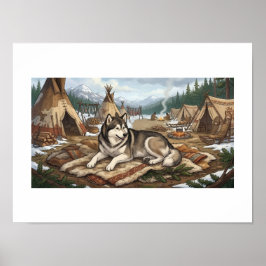 Poster Malamute Nativo