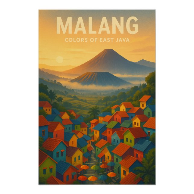 Póster ‘MALANG – Cores do Leste de Java’ (Frente)