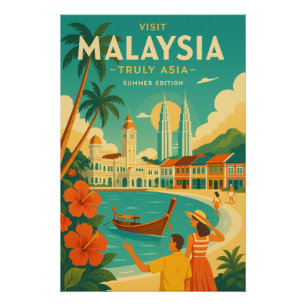 Póster Malásia – Verdadeiramente Ásia Edição de Verão